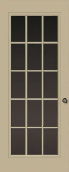 Full Glass Steel Entry Door With 15-lite Grids