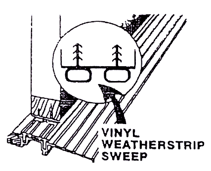 vynil weatherstrip sweep