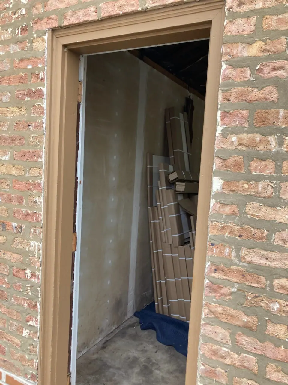 Entry System Before 2 Commercial Steel Door Installation Chicago - During Installation Part 1