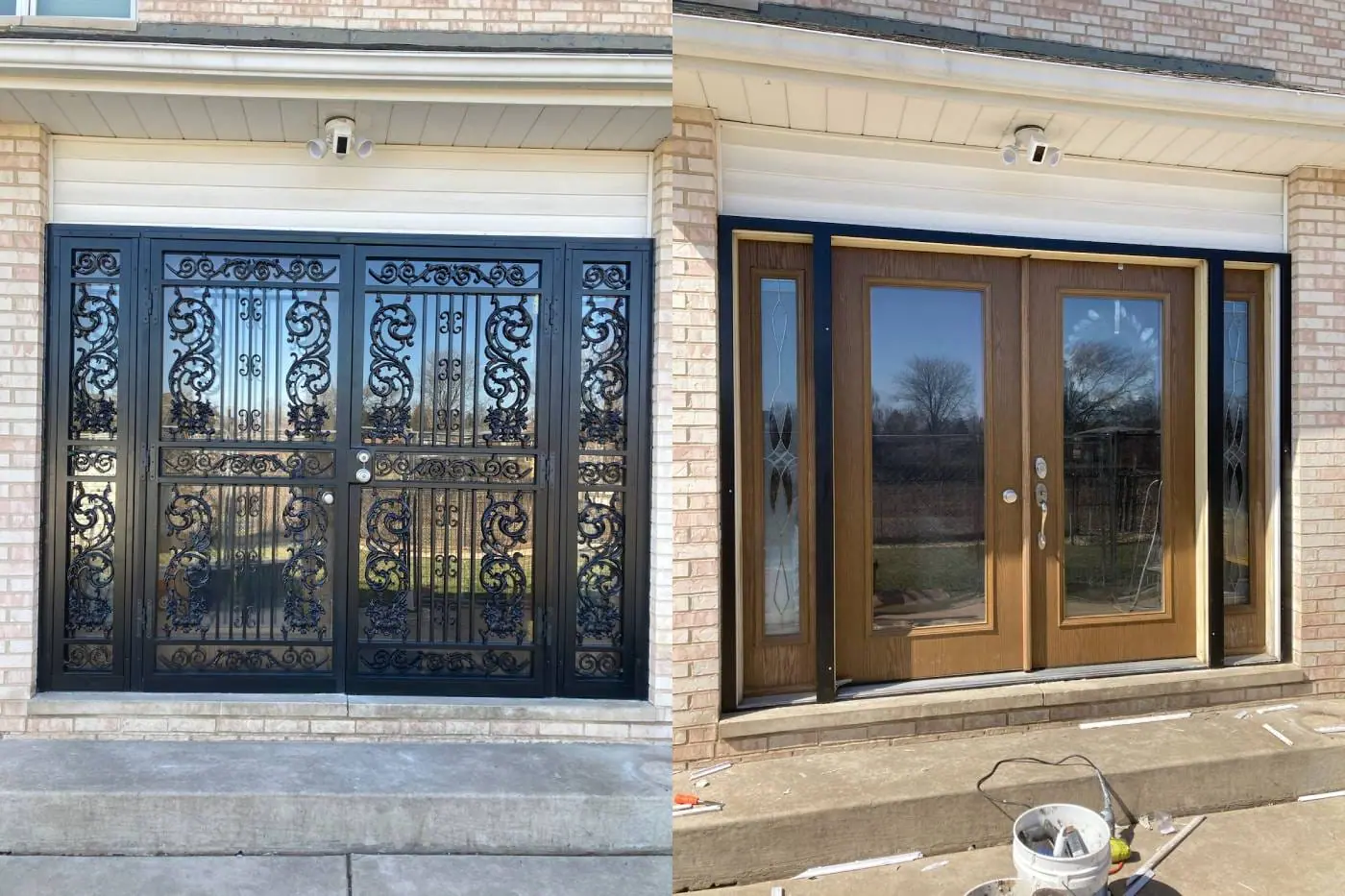 Job-After-Before-Defenderdoor Steel Entry Door and Sidelite in Chicago