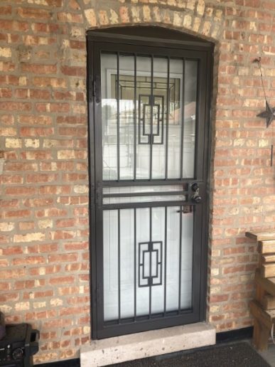 M8 Avante Security Storm Door In Brown Defender Steel Door & Window ...