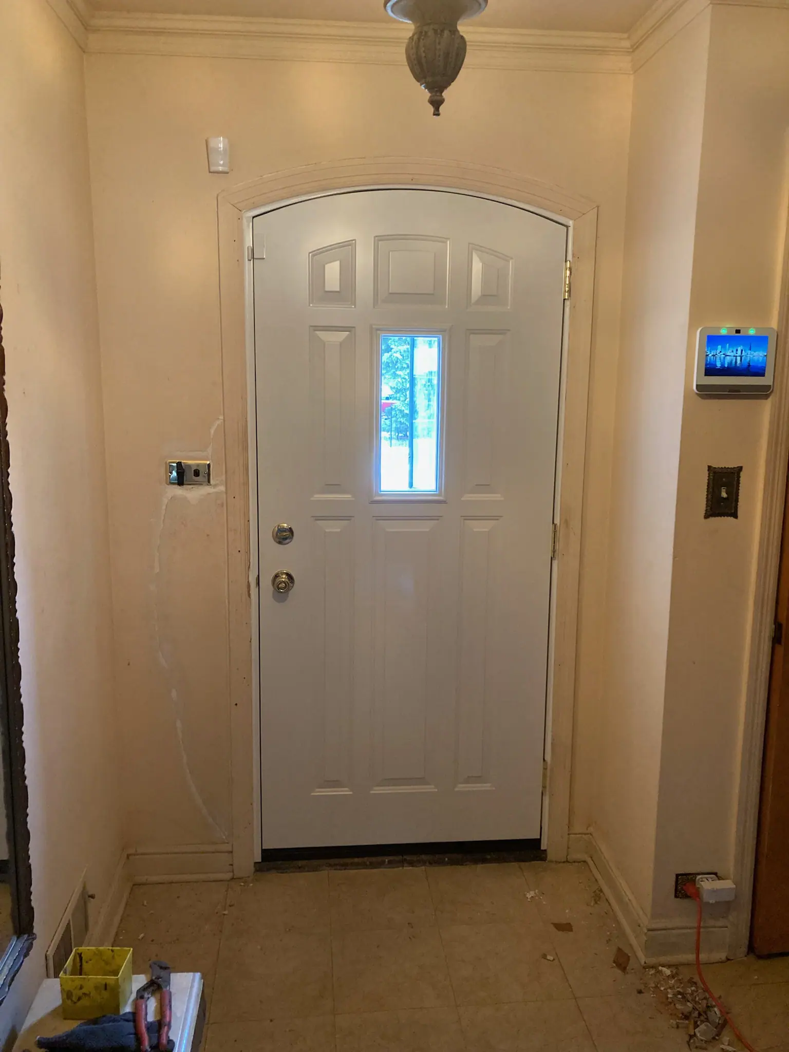 Wood Entry Door Before Image