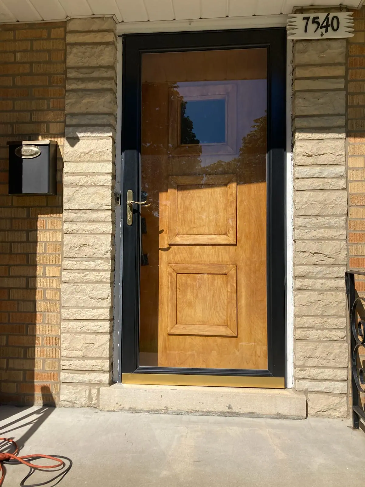 Wood Entry Door Before Image