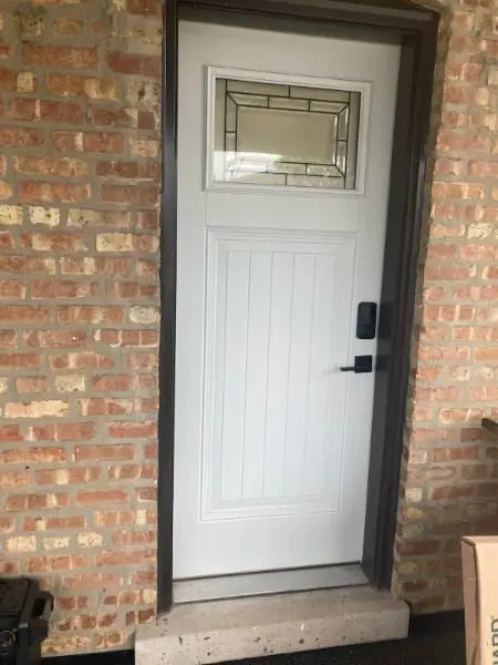Wood Entry Door Before Image