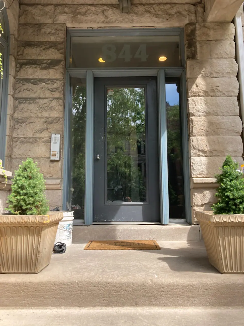 Wood Entry Door Before Image