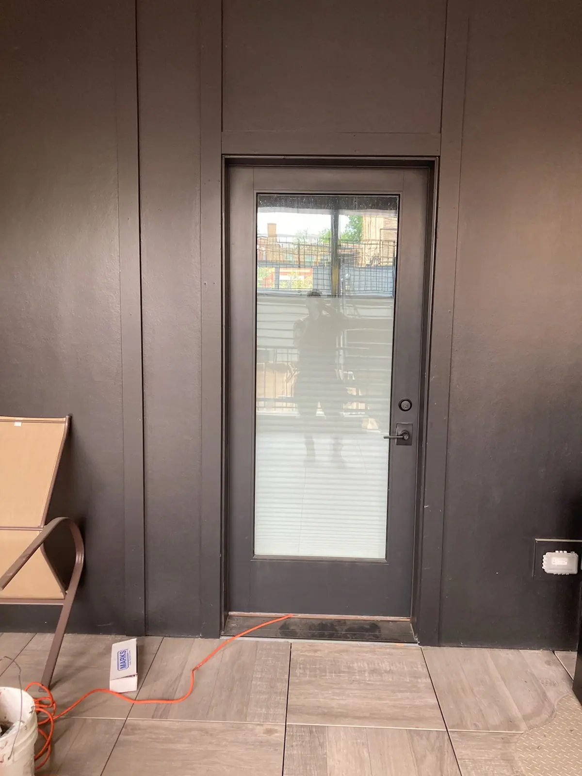 Wood Entry Door Before Image