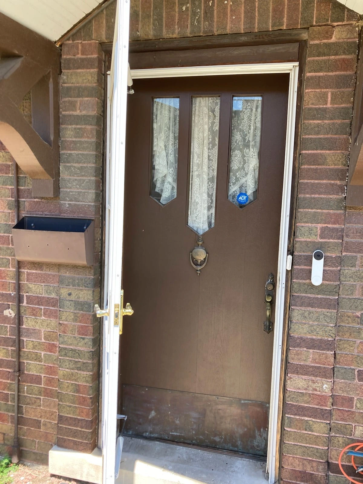Wood Entry Door Before Image