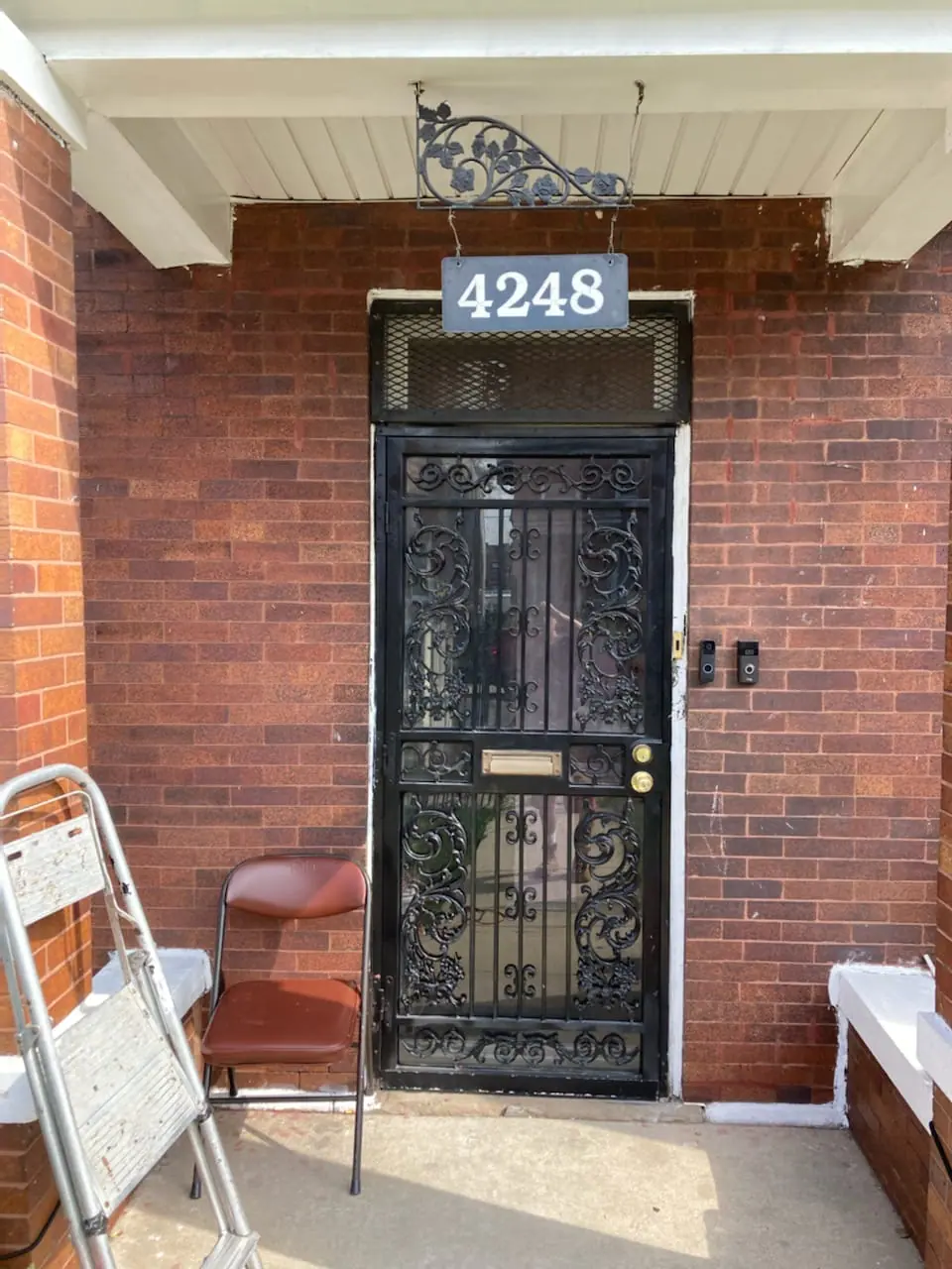 Wood Entry Door Before Image