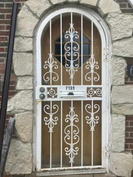 Wood Entry Door Before Image