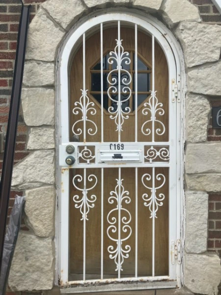 Wood Entry Door Before Image