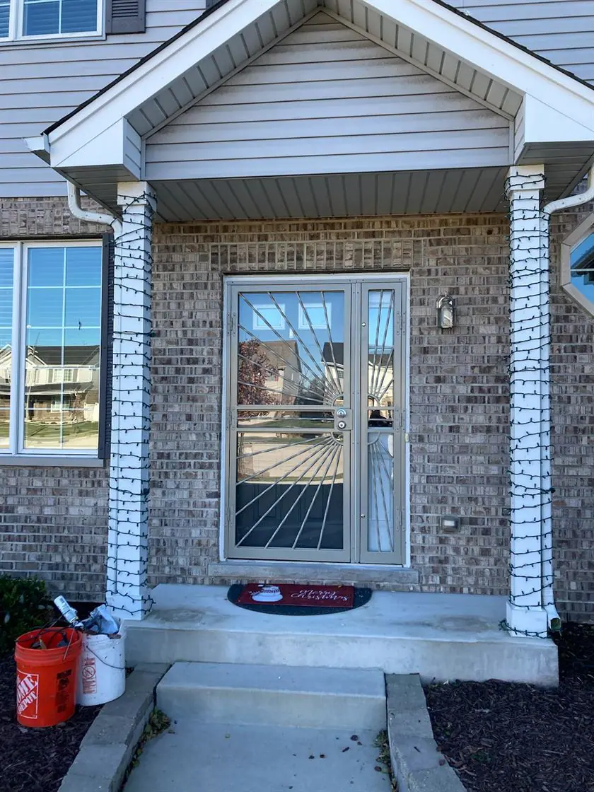 Back Double Steel Entry Door Unit