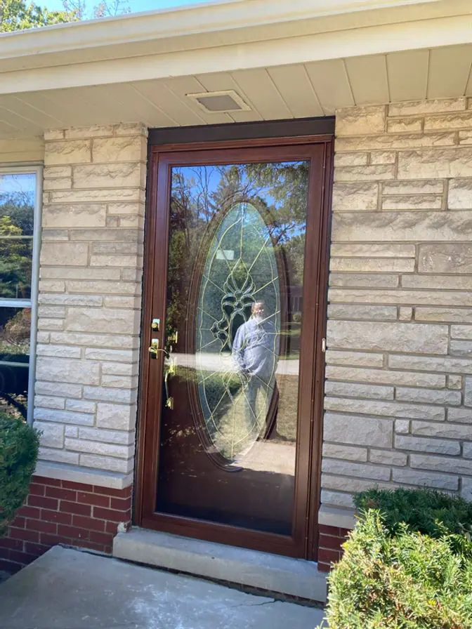 Back Double Steel Entry Door Unit