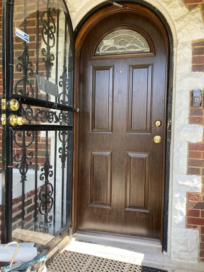 Back Double Steel Entry Door Unit