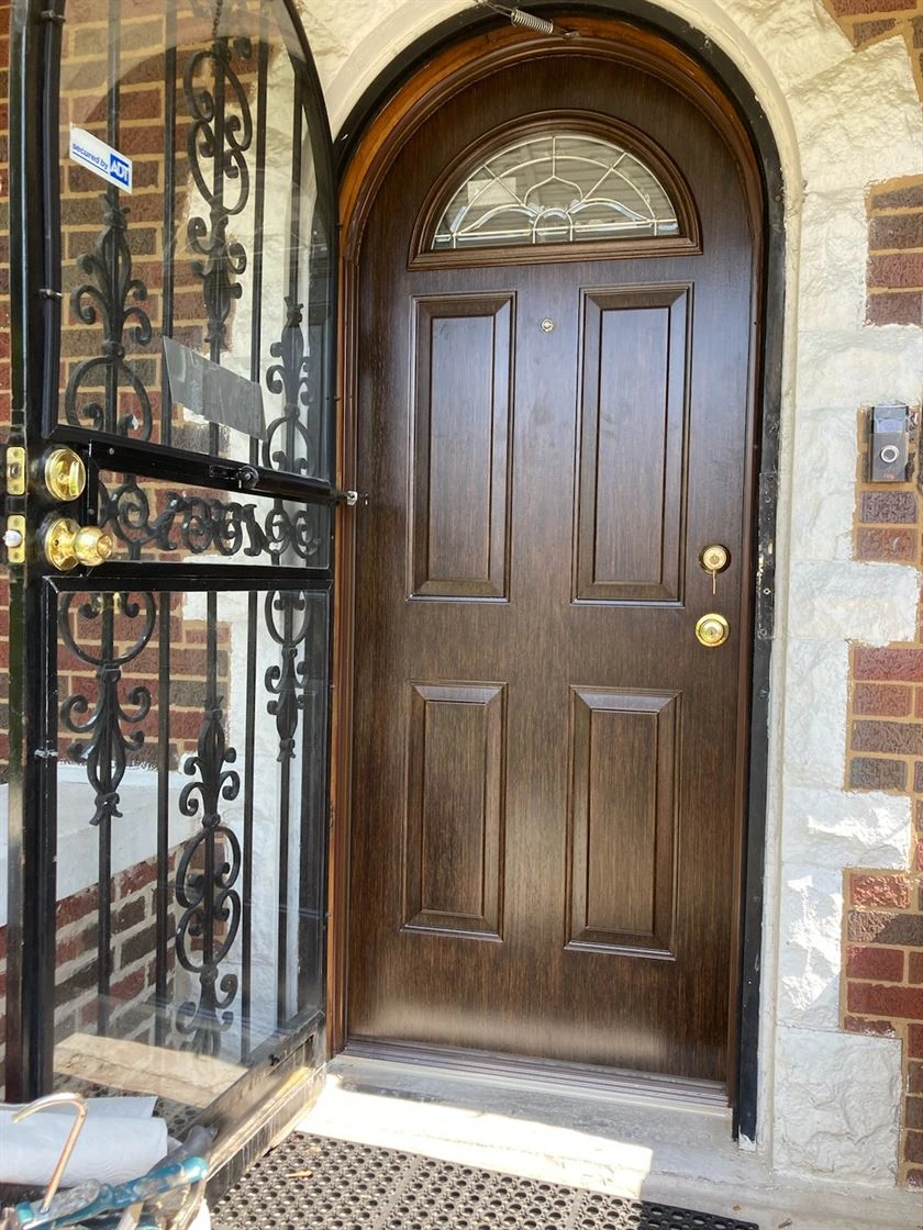 Back Double Steel Entry Door Unit