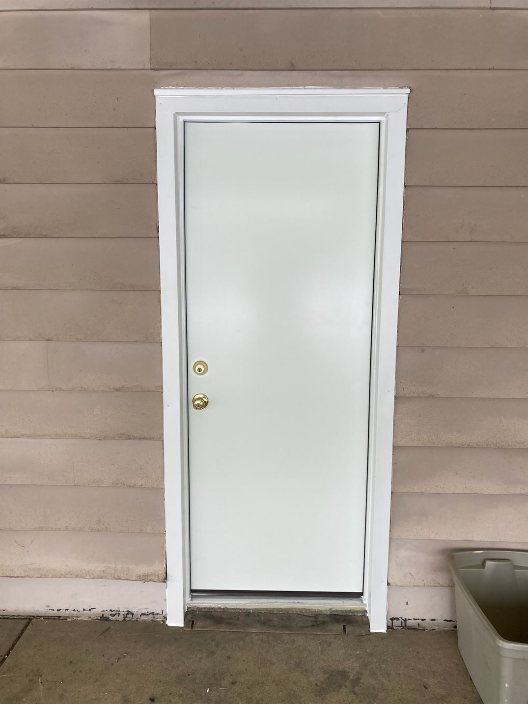 Back Double Steel Entry Door Unit