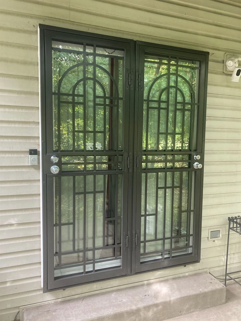 Back Double Steel Entry Door Unit