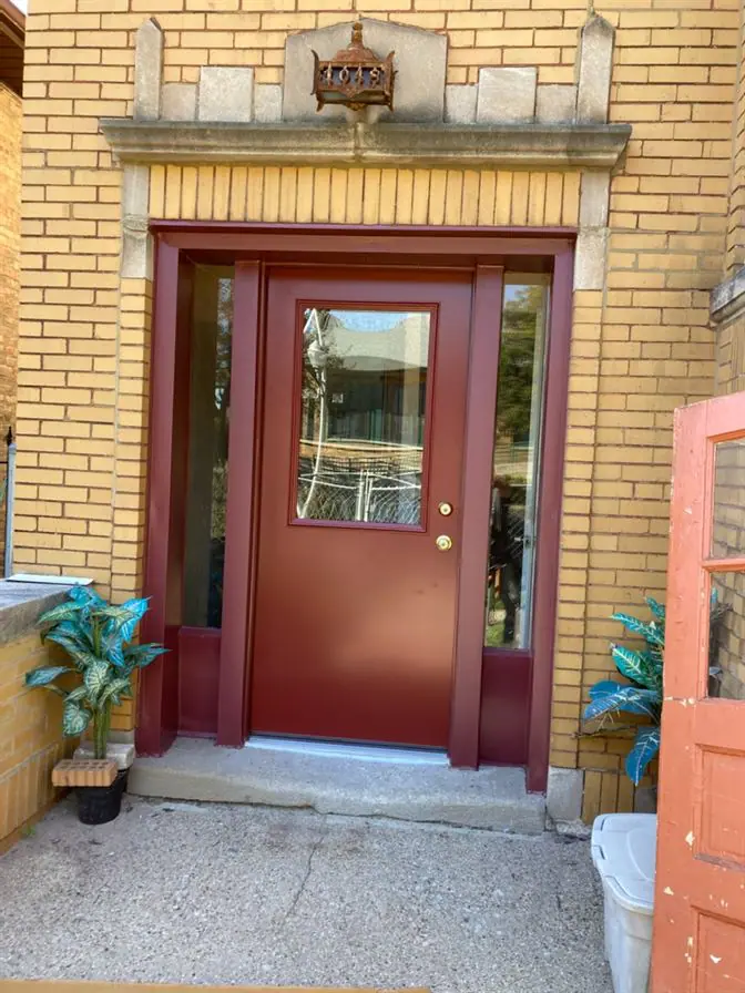 Back Double Steel Entry Door Unit