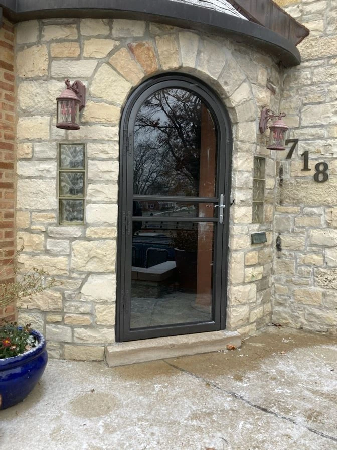 Back Double Steel Entry Door Unit