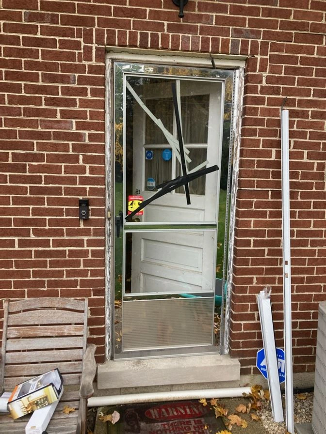 Back Double Steel Entry Door Unit
