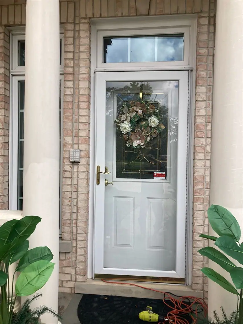 Back Double Steel Entry Door Unit