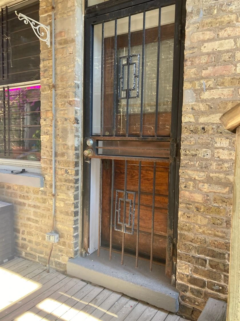Back Double Steel Entry Door Unit