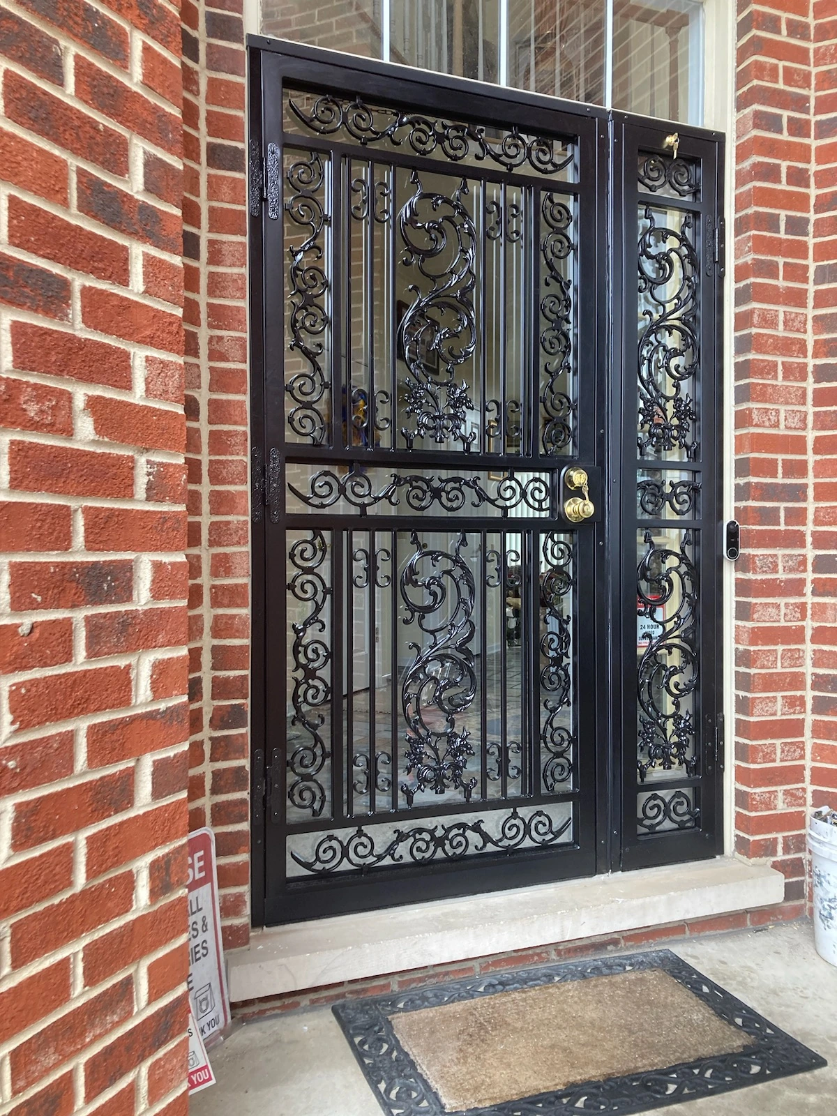 Back Double Steel Entry Door Unit