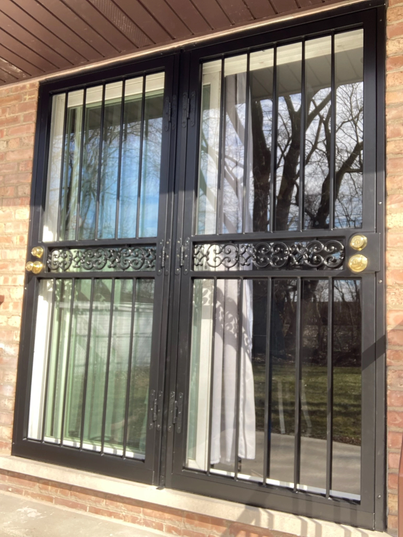 Back Double Steel Entry Door Unit