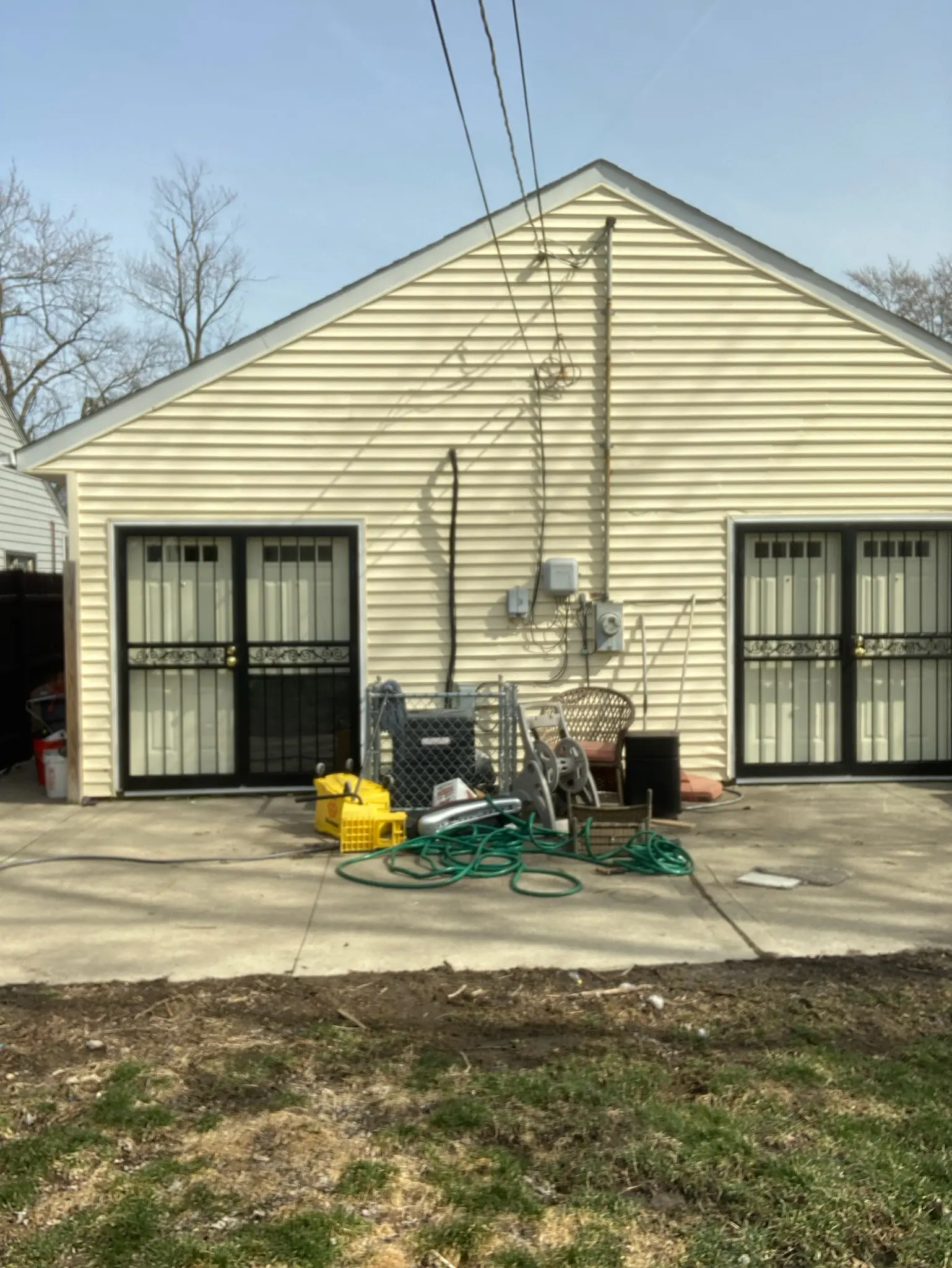 After 2 Back Double Steel Entry Door Unit