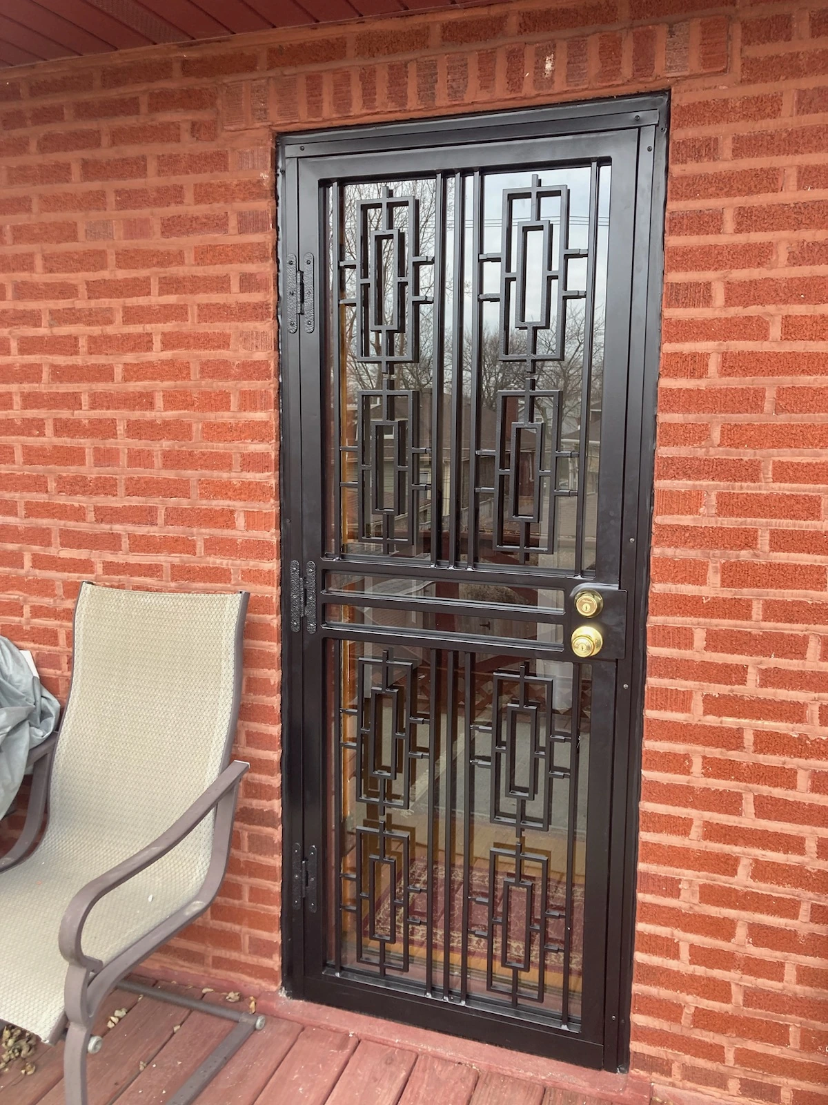 Back Double Steel Entry Door Unit