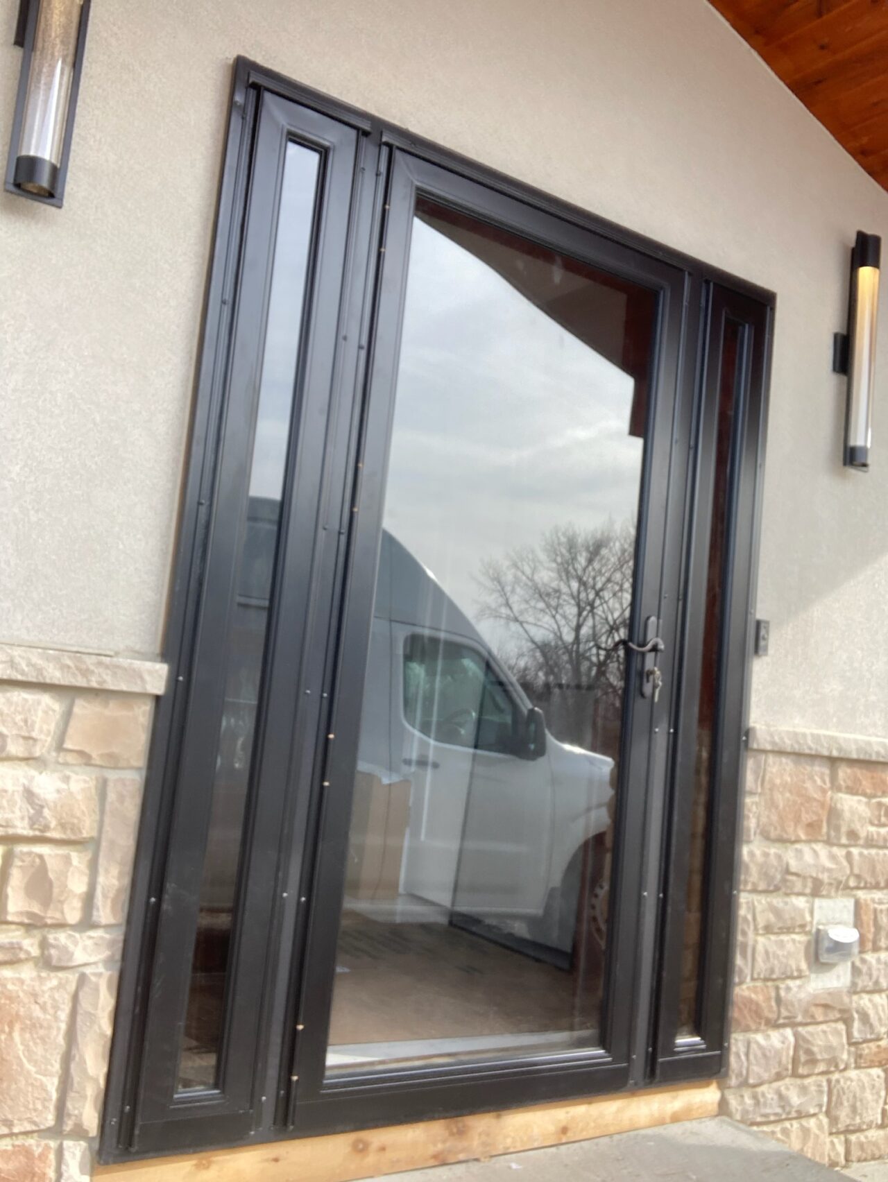 Aluminum Storm Door and Sidelites With Outer Frame