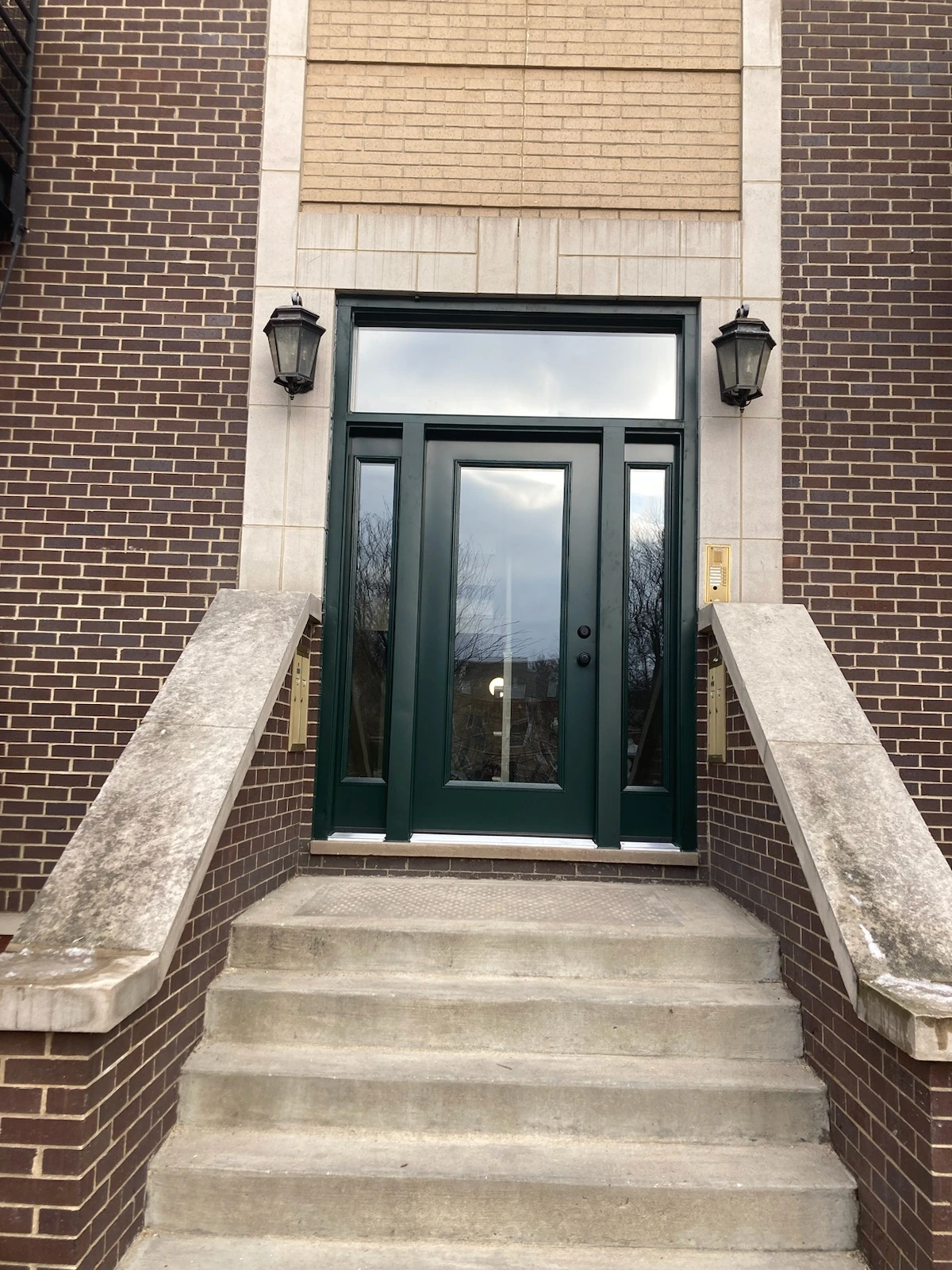 Back Double Steel Entry Door Unit