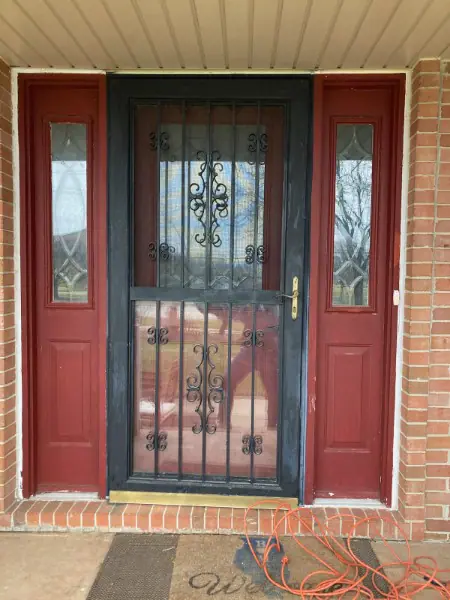 Back Double Steel Entry Door Unit