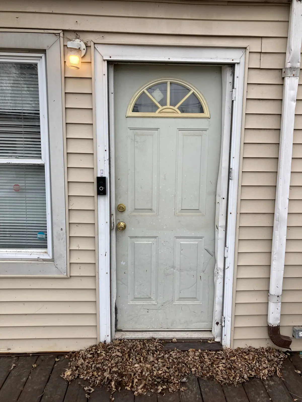 Before Back Double Steel Entry Door Unit
