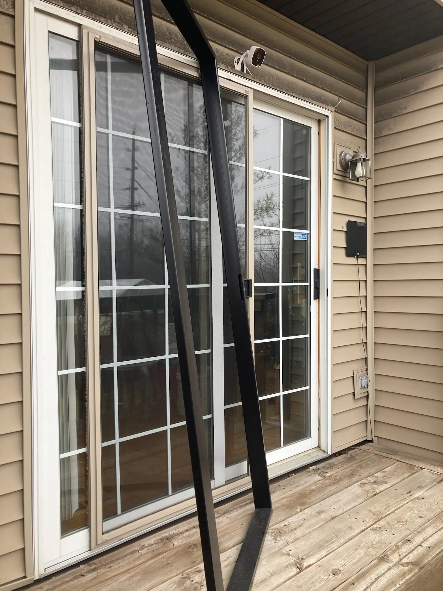 Before With Steel Outer Frame Back Double Steel Entry Door Unit