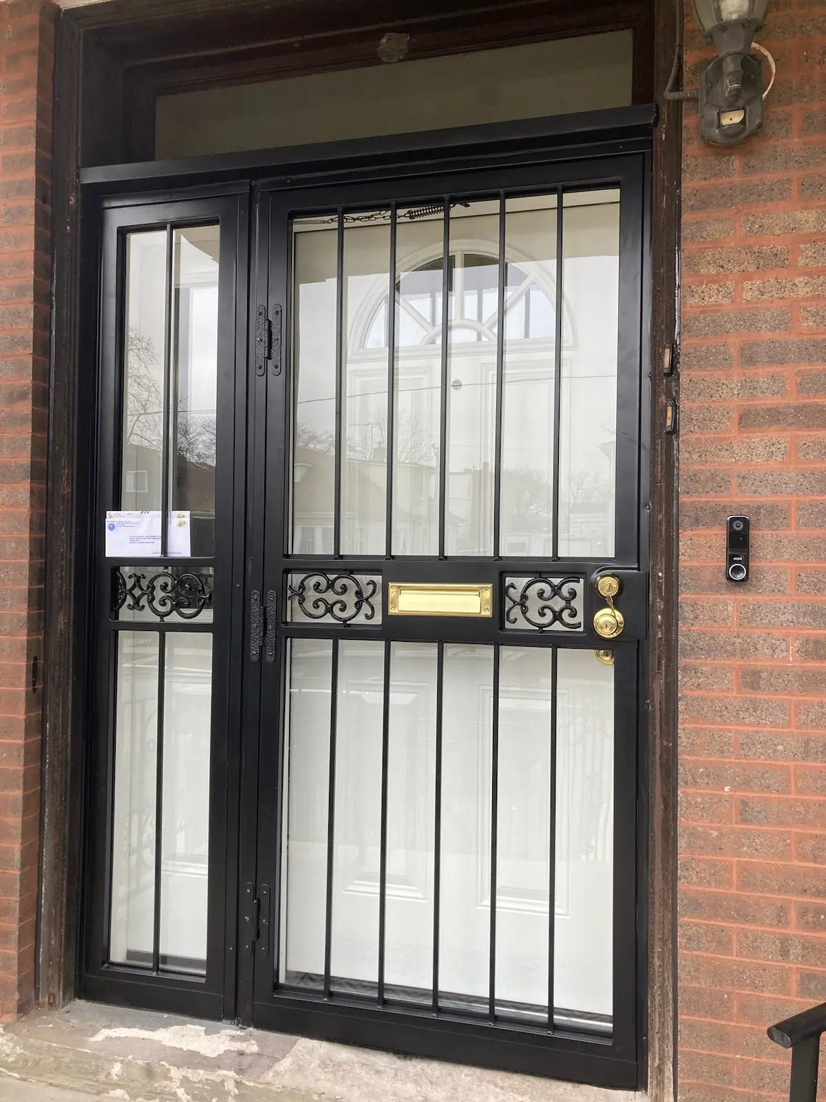 Back Double Steel Entry Door Unit