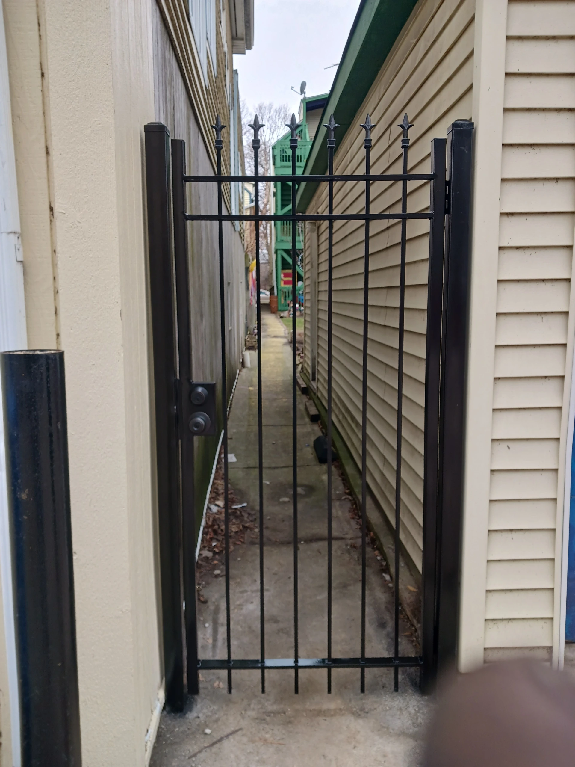 Back Double Steel Entry Door Unit