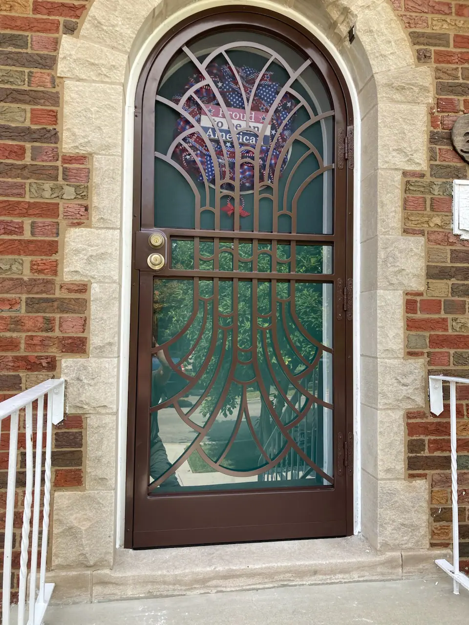 Back Double Steel Entry Door Unit