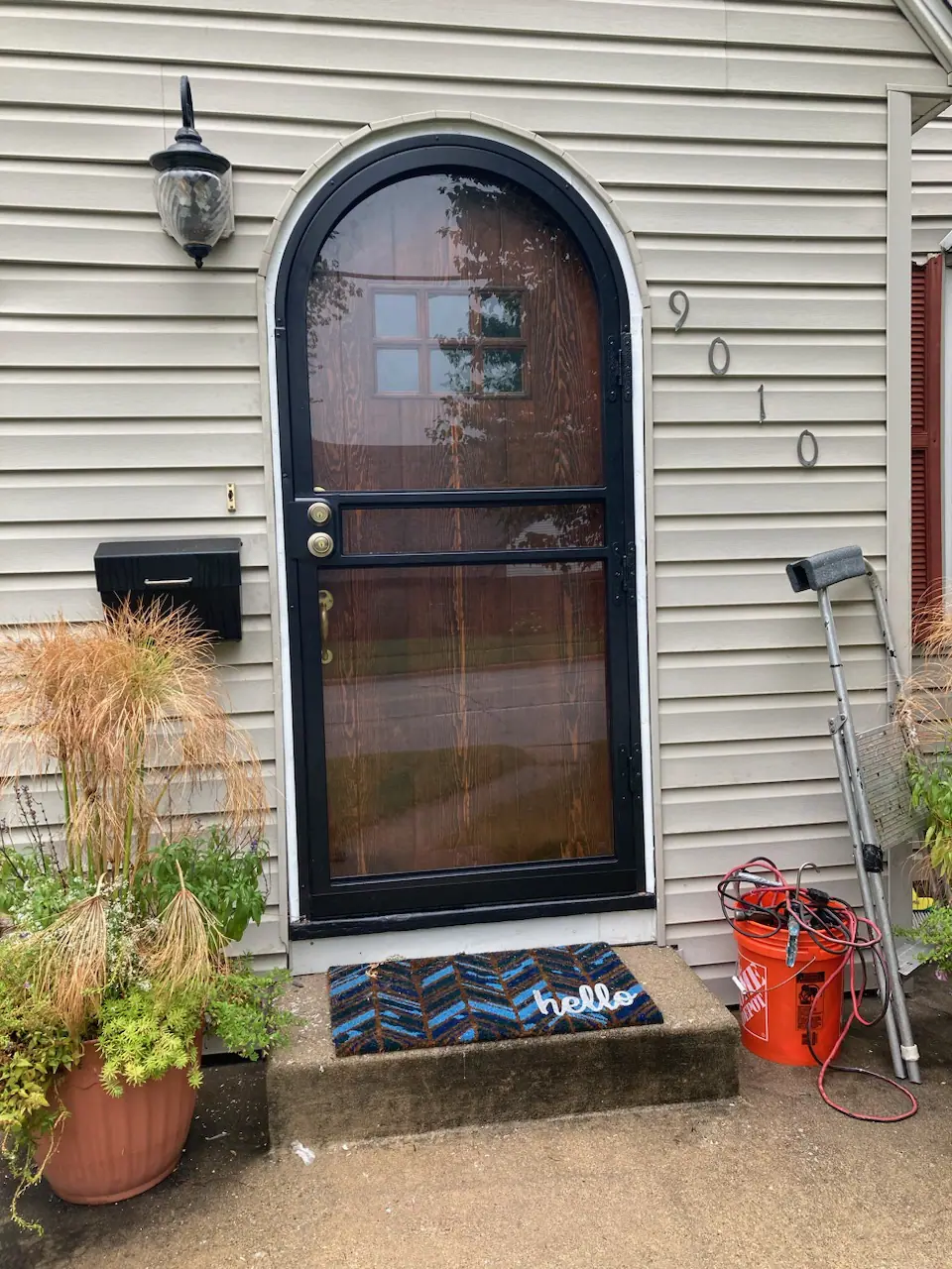 Back Double Steel Entry Door Unit