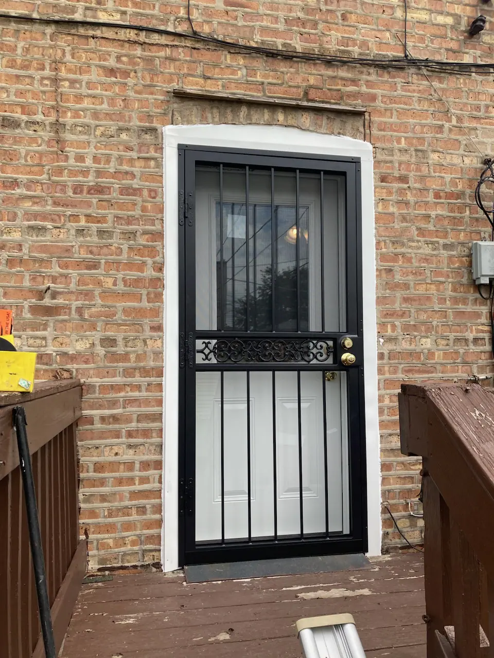 Back Double Steel Entry Door Unit