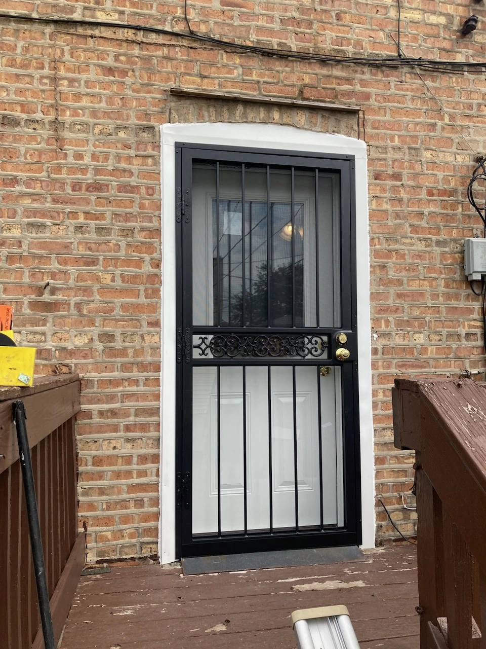 Back Double Steel Entry Door Unit