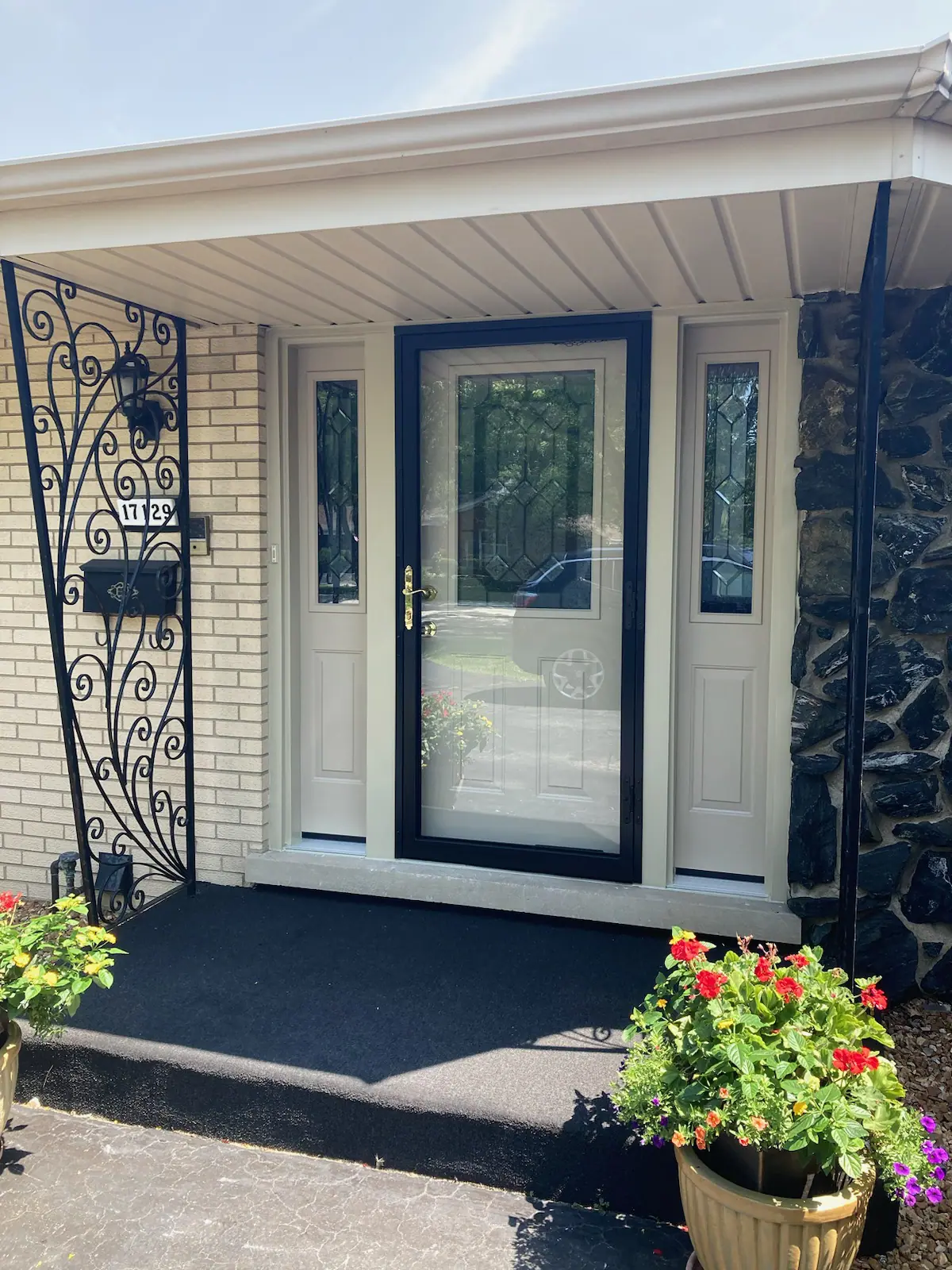 Back Double Steel Entry Door Unit
