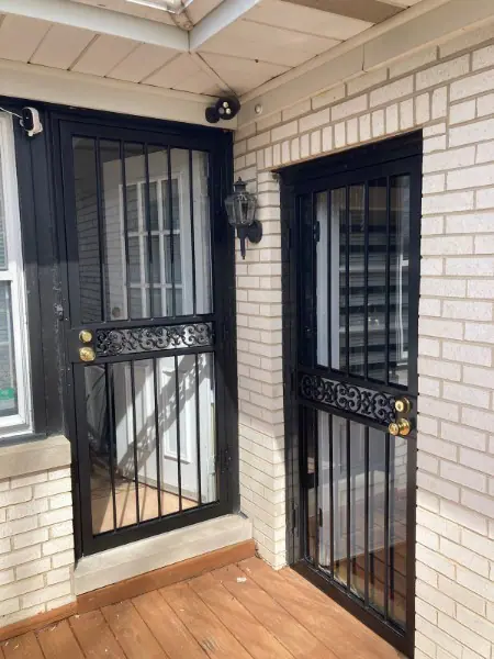 Back Double Steel Entry Door Unit