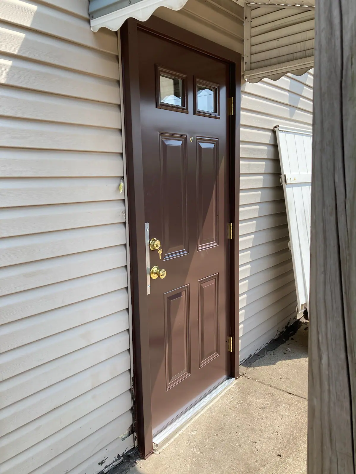 Back Double Steel Entry Door Unit