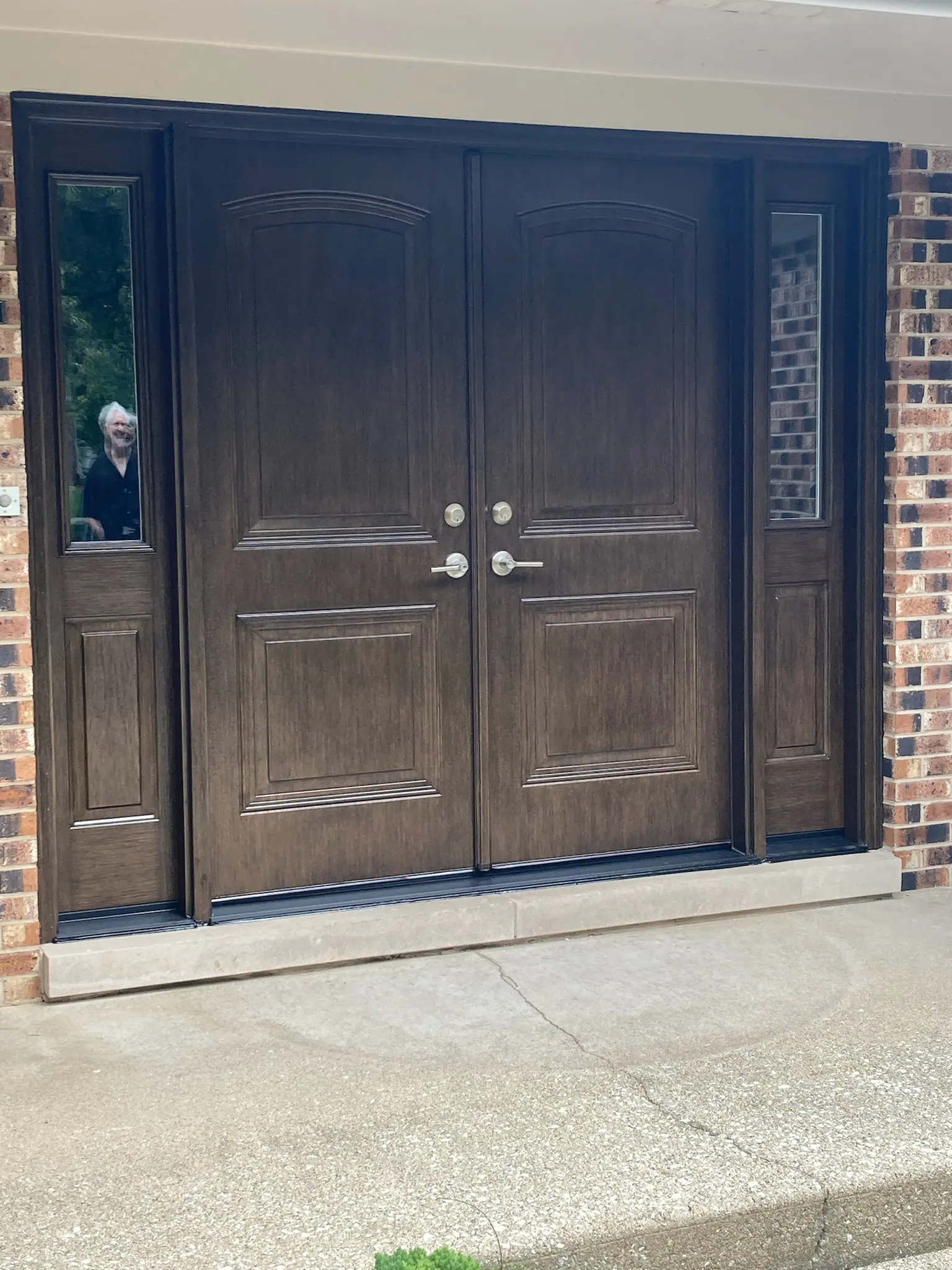 Back Double Steel Entry Door Unit