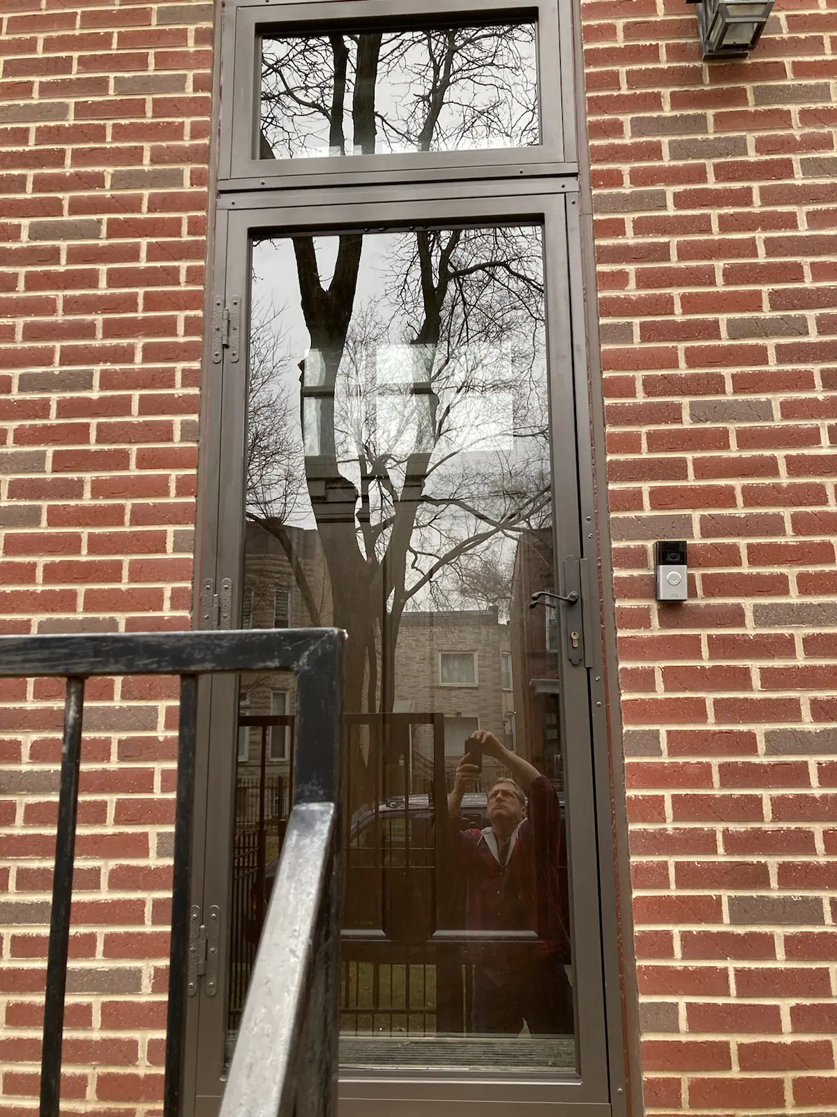 Back Double Steel Entry Door Unit