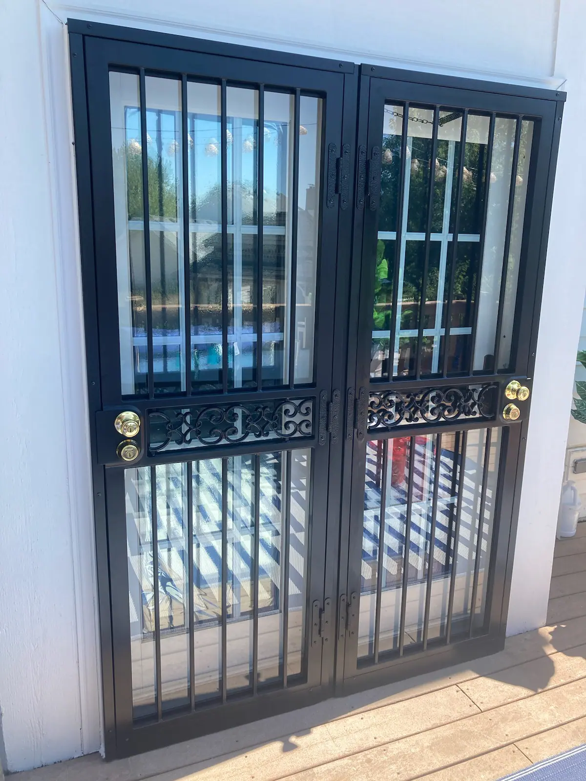 Back Double Steel Entry Door Unit
