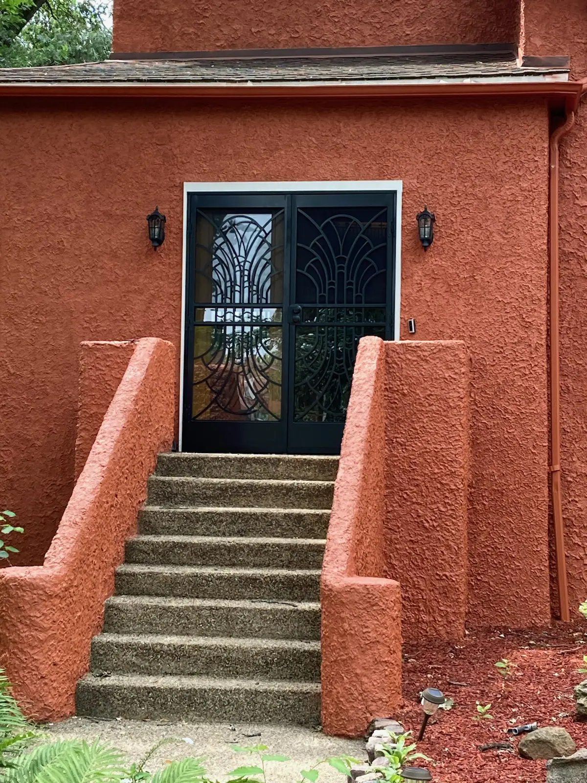 Back Double Steel Entry Door Unit