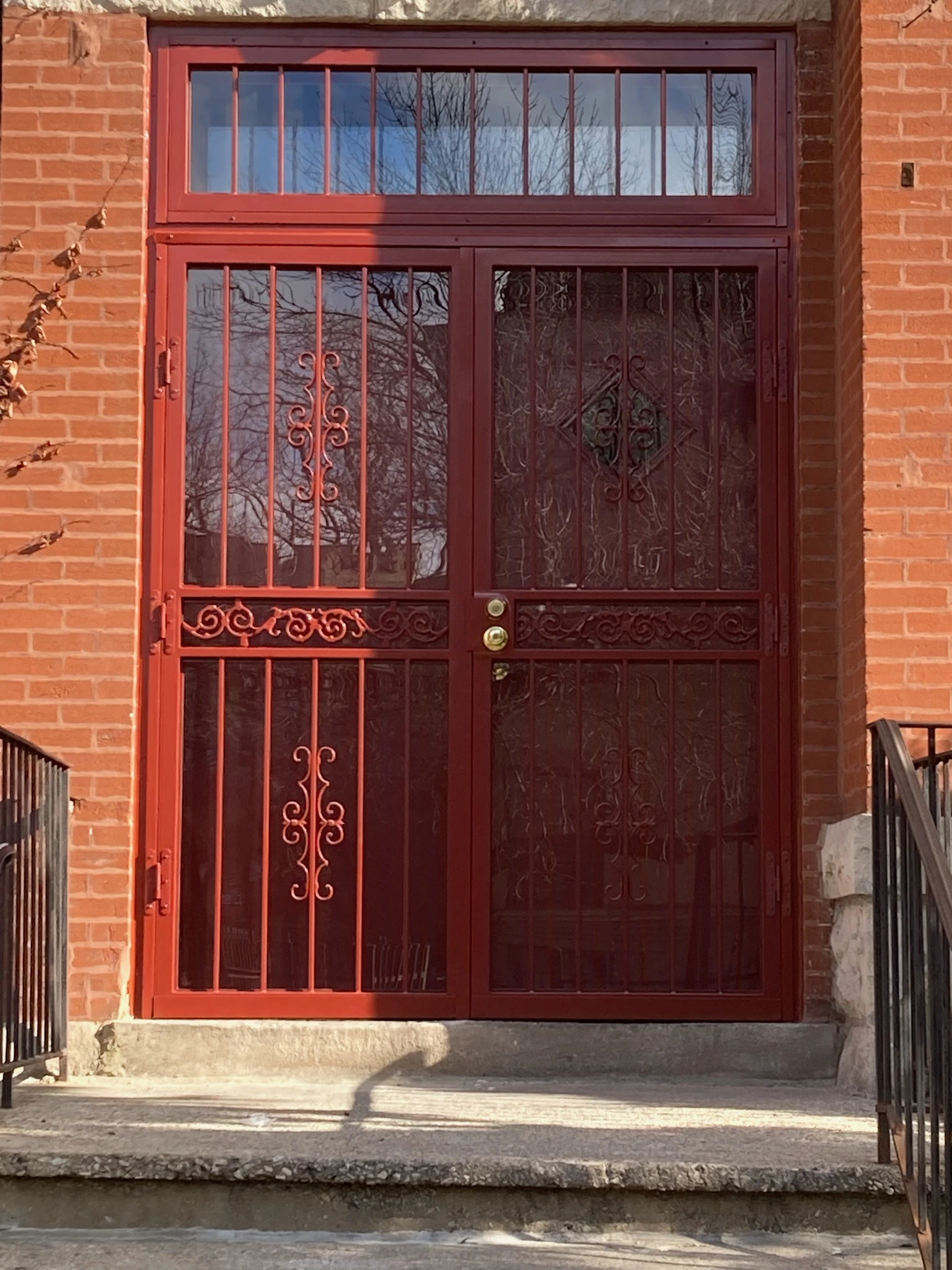Back Double Steel Entry Door Unit