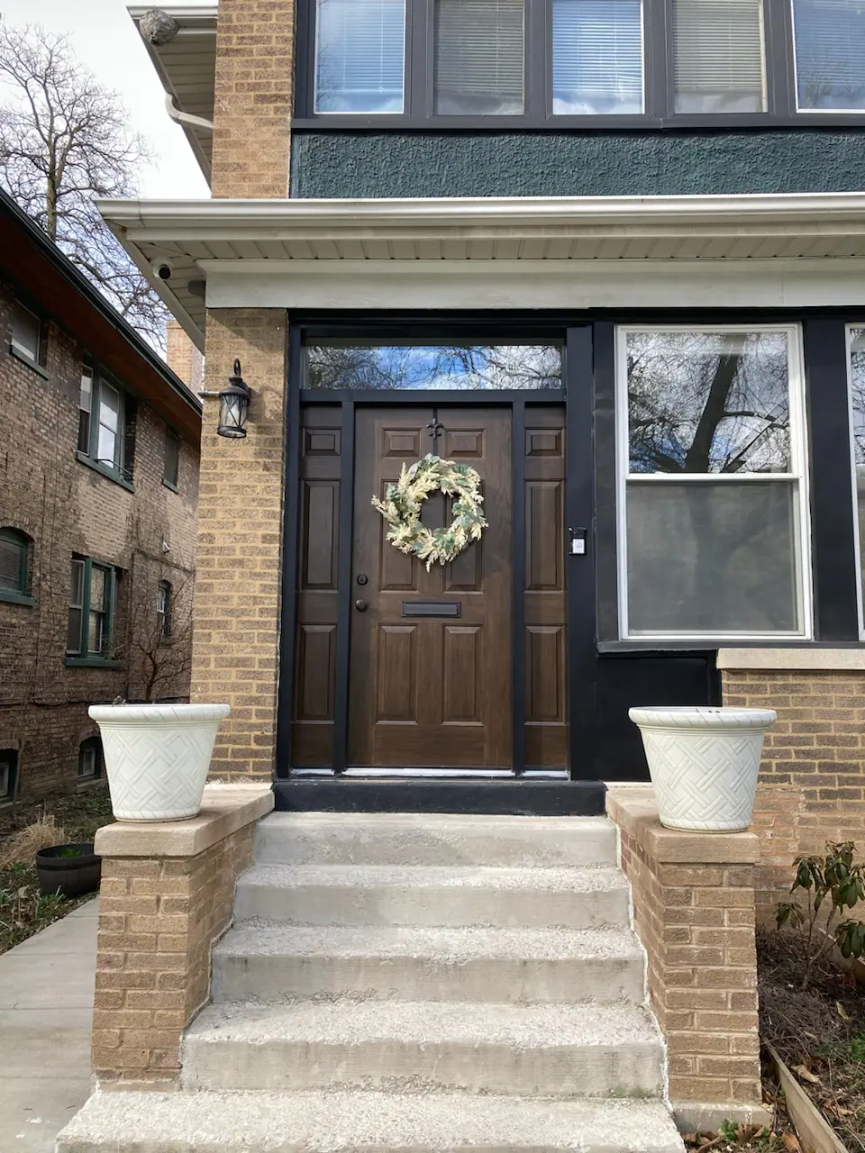 Back Double Steel Entry Door Unit